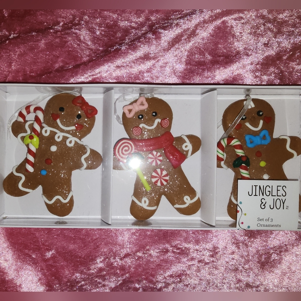 NWT GINGERBREAD SET OF ADORABLE ORANMENTS / STUNNING ✨️